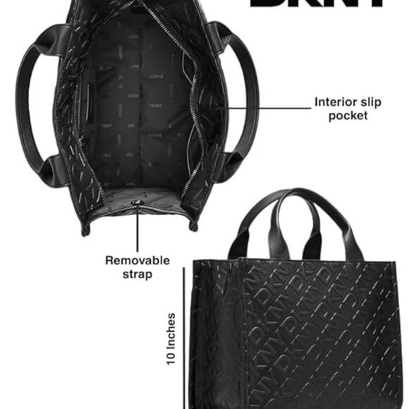 DKNY Ashlyn Medium Logo Tote Bag - Picture 6 of 6